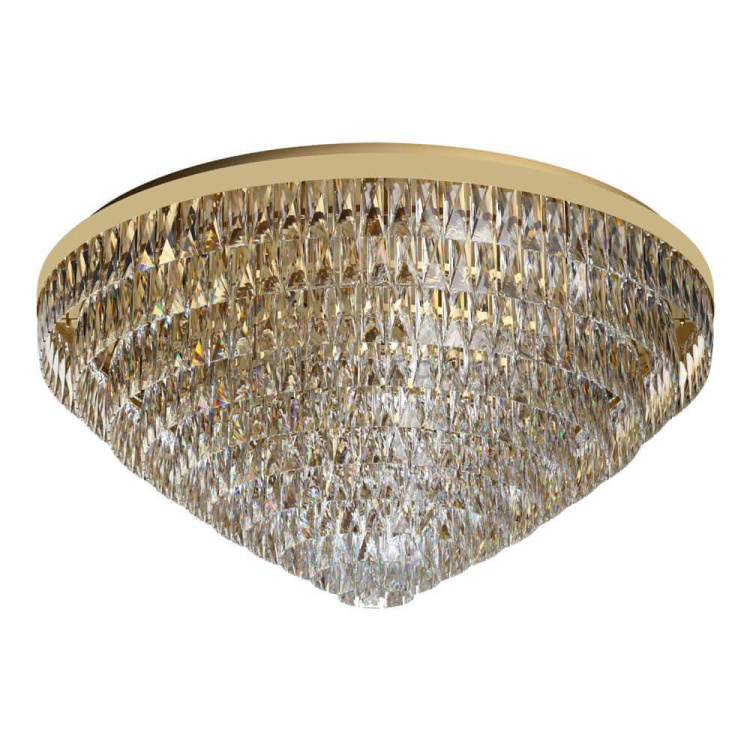 39461 çilçıraq qızılı polad şəffaf kristal 25X40W 98sm VALPARAISO