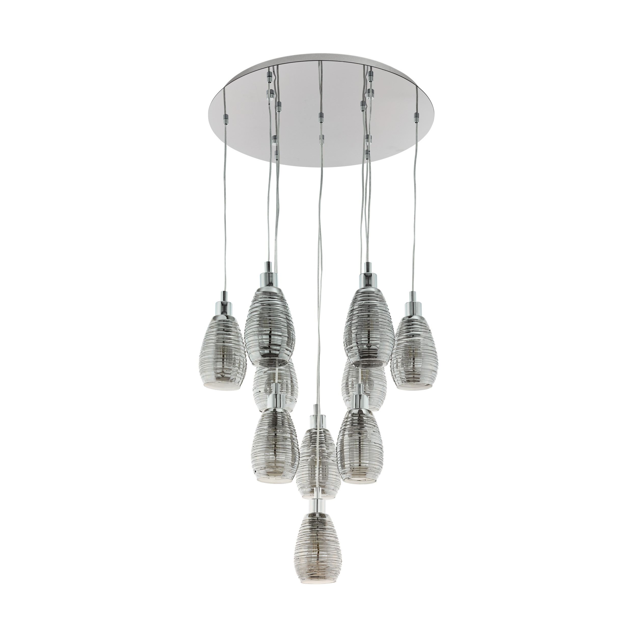 39506 HL/10 E27 chrome/black transp.'SIRACUSA'