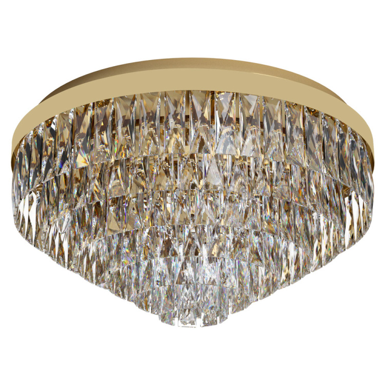 39458 çilçıraq qızılı polad şəffaf kristal 11X40W 305mm VALPARAISO