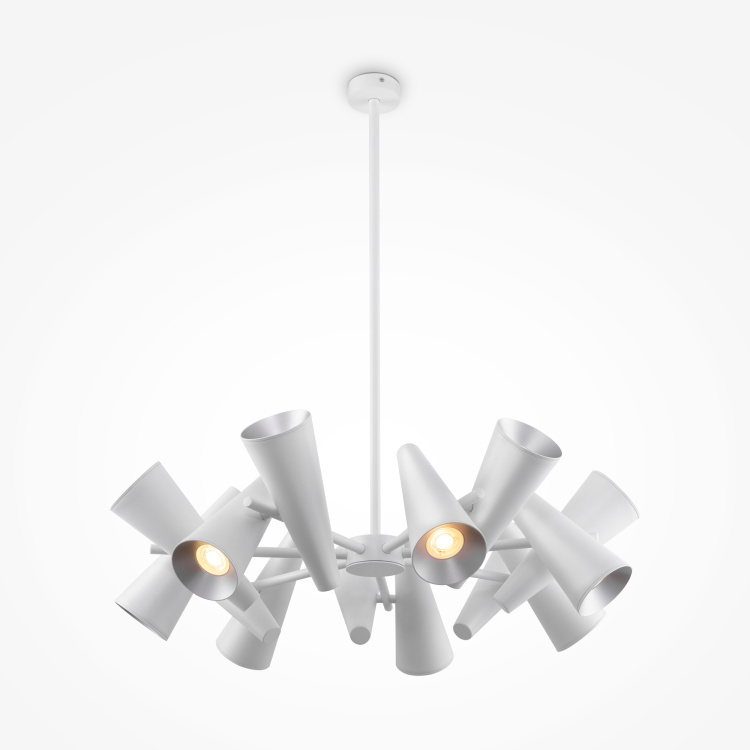 MOD095PL-14W çilçıraq ağ alüminium 14x50W 86sm