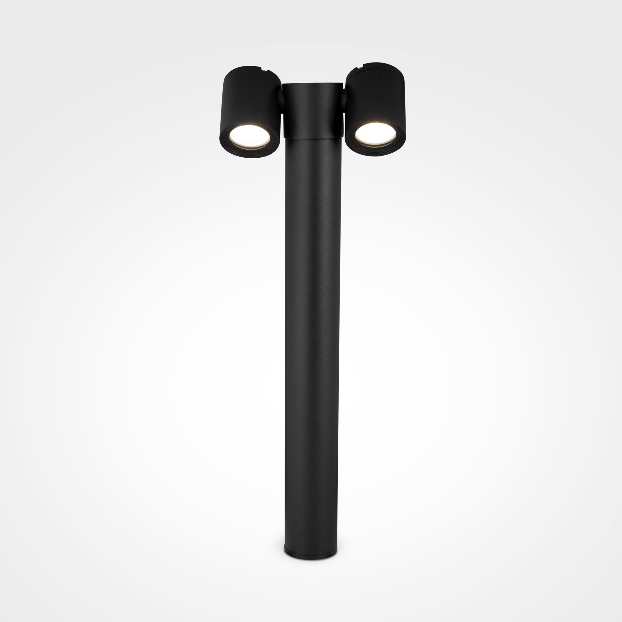 O010FL-02B Çöl işıq dirəyi qara alüminium 2X50Vt 55/20.5sm WALL STREET