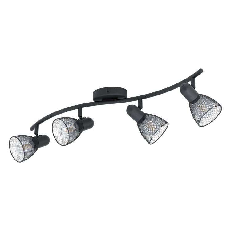 98623 Divar tavan işığı polad qara 4X40Vt 64/15sm CAROVİGNO