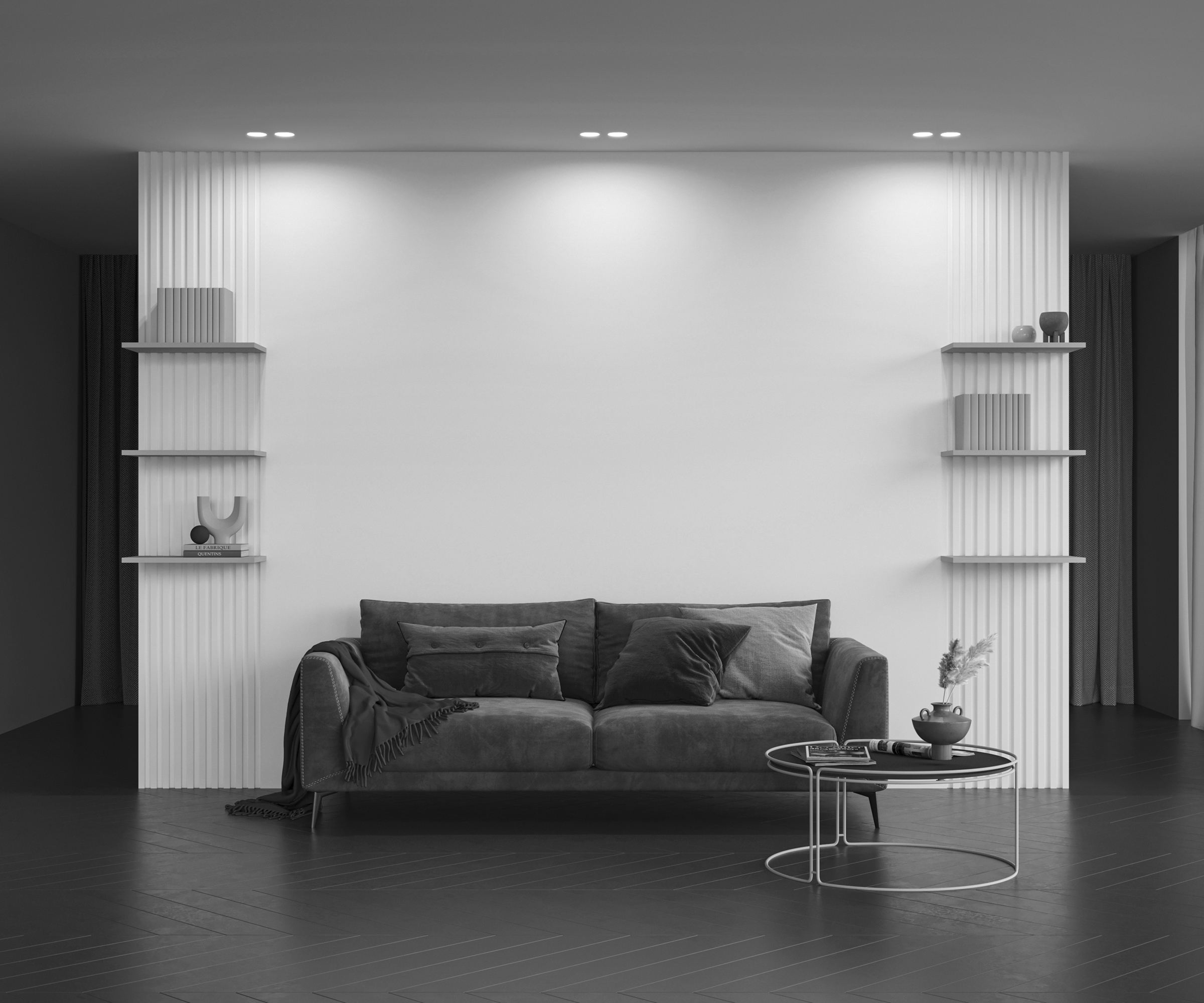 DL002-1-02-W Spot ağ alçı 3X35Vt 230/120mm Gyps Modern