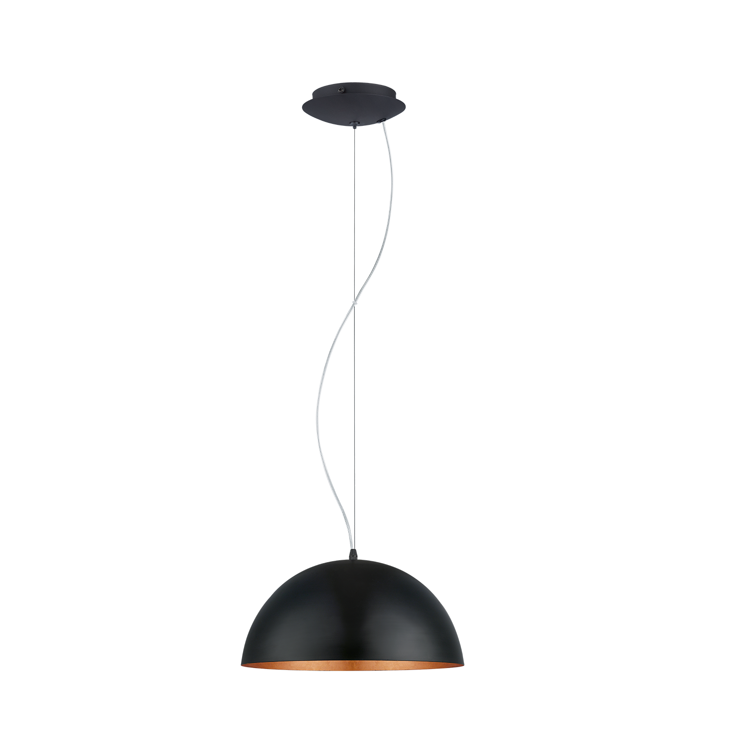 94937 Təkli asqı lampa qara metal 60W 150sm GAETANO