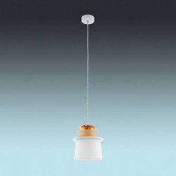 96873 Təkli asqı lampa polad ağ bal rəng 1X60W (E27) , Ø165, H1100 SCAZON