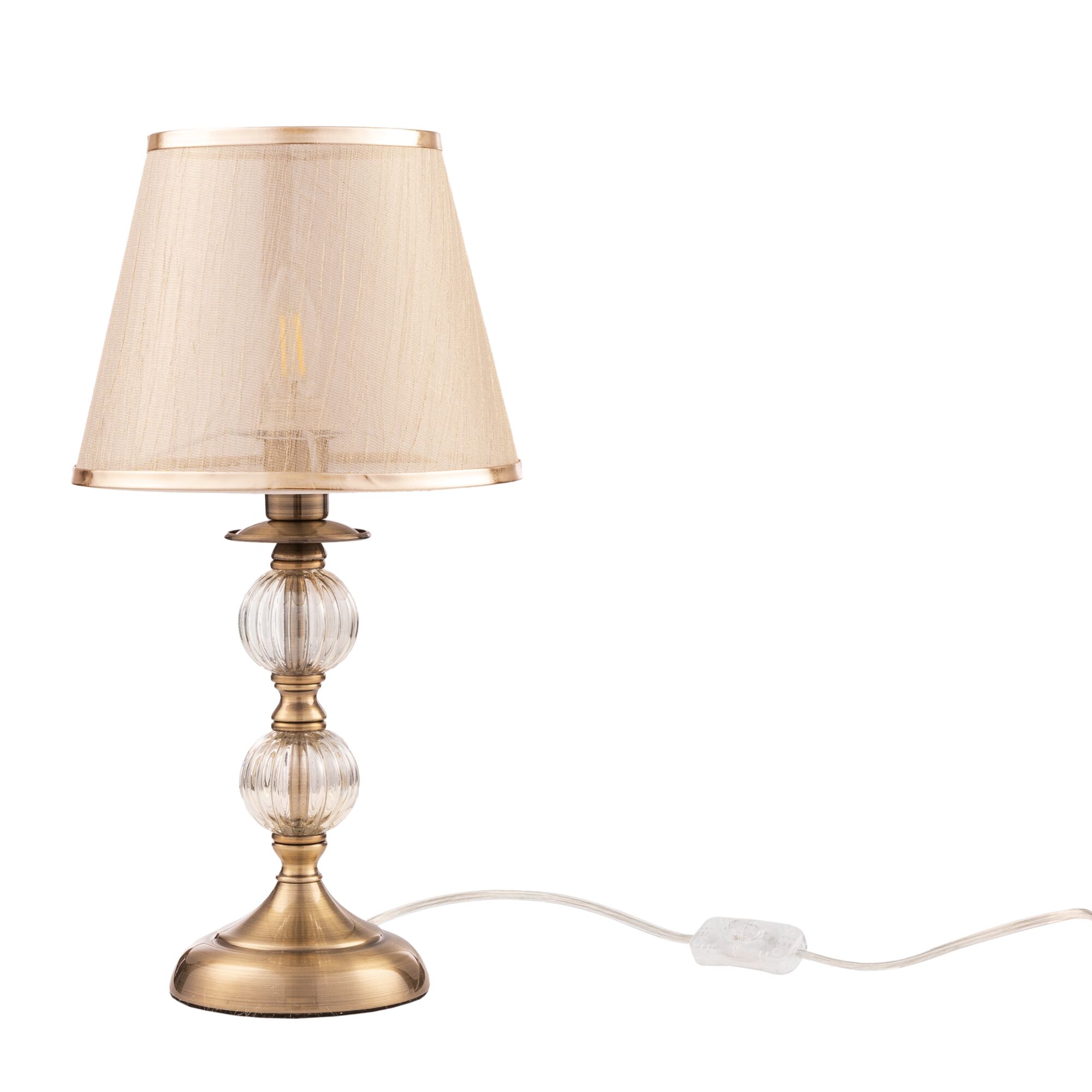 FR2685TL-01BZ Stolüstü lampa bronz metal polimer şəffaf 1X40Vt 43/D22sm İNESSA