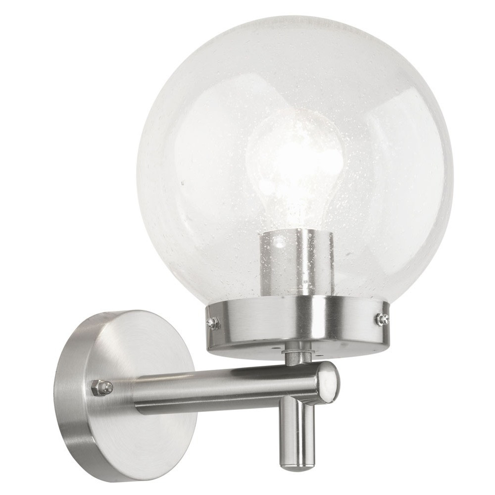 87106 çöl divar işığı mat polad metal şəffaf şüşə 1x60W 34/18/25sm