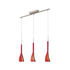 87672 asma lampa ağ şüşə metal 3x40W 1100mm