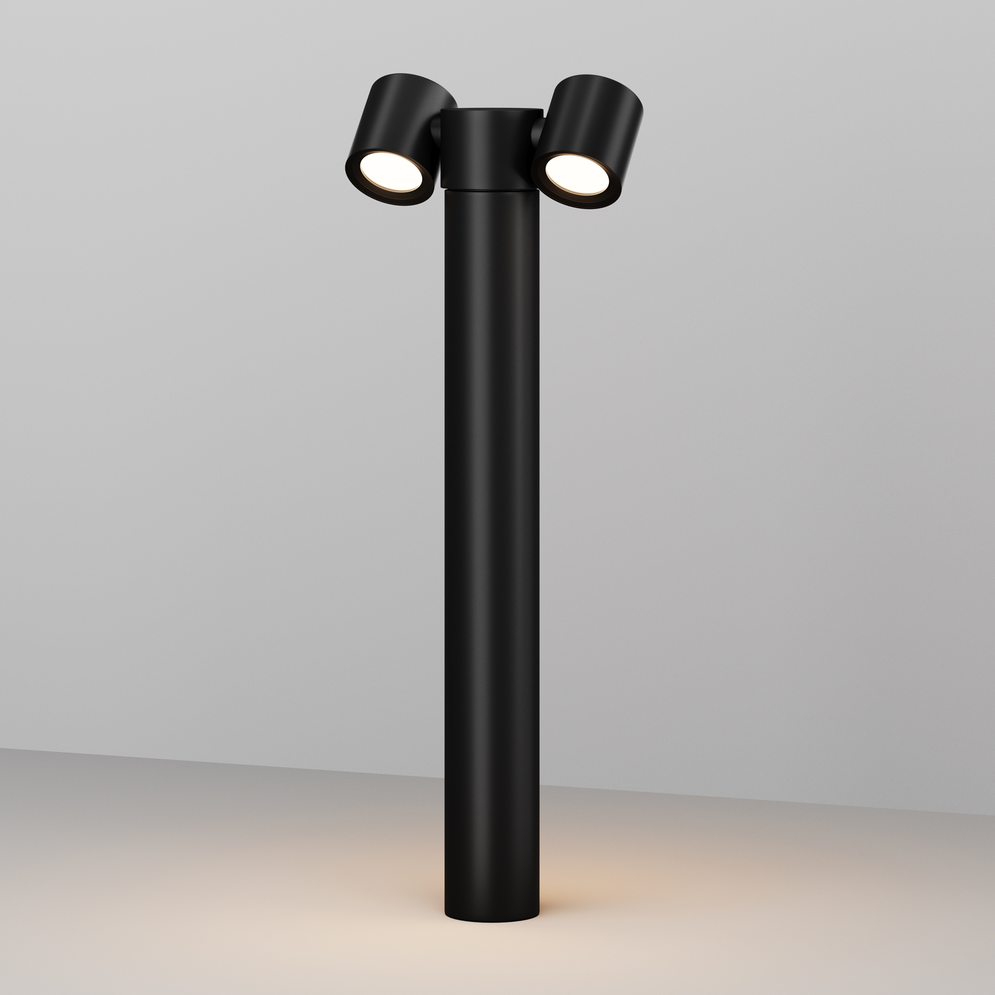 O010FL-02B Çöl işıq dirəyi qara alüminium 2X50Vt 55/20.5sm WALL STREET