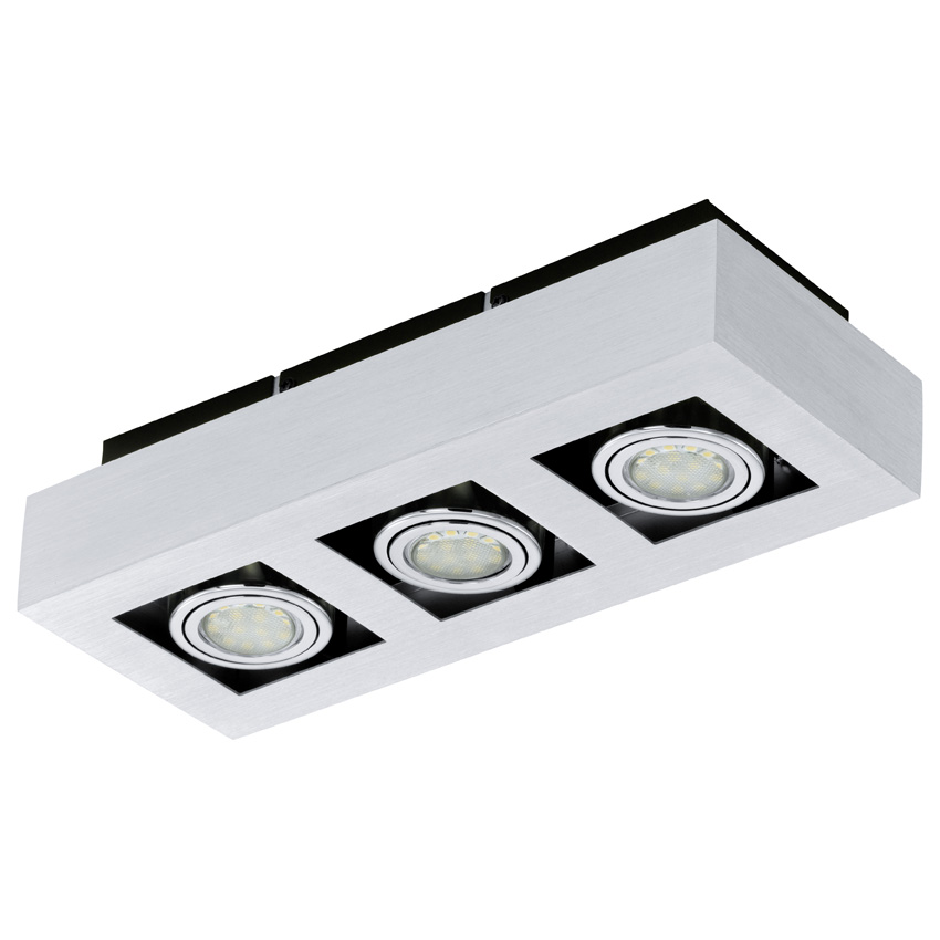 91354 tavan işığı alüminium metal 3x3W 7,5/36/14sm