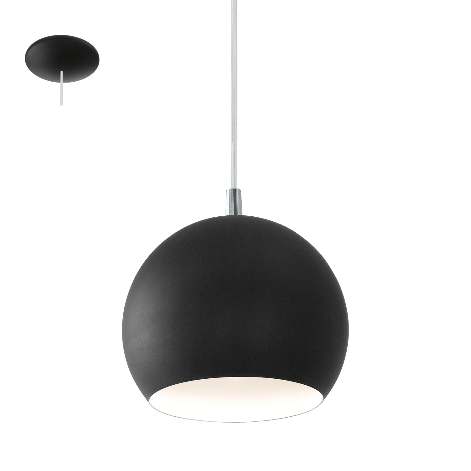95836 Təkli asqı lampa polad qara 1X3,3W (GU10) PETTO 