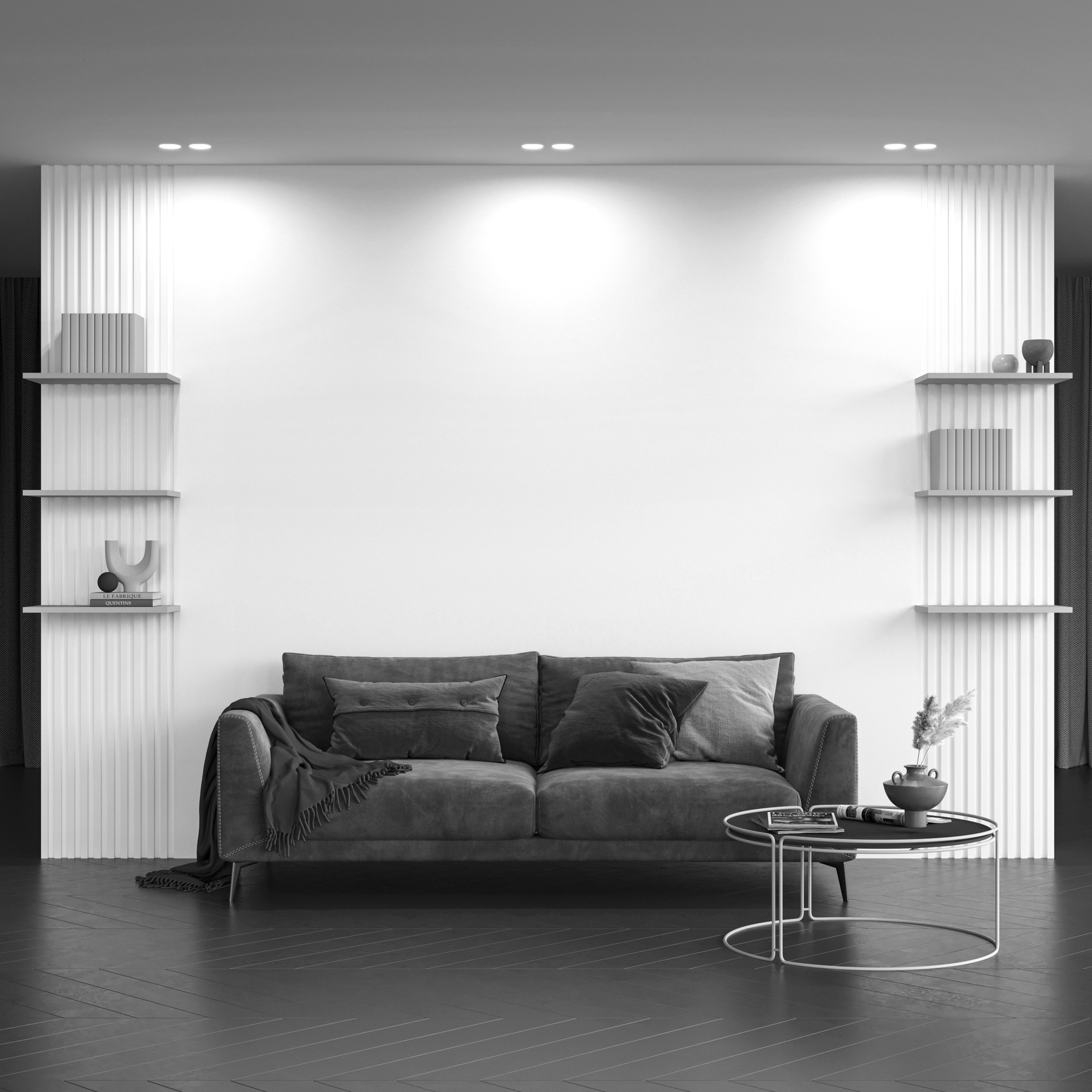 DL002-1-02-W Spot ağ alçı 3X35Vt 230/120mm Gyps Modern