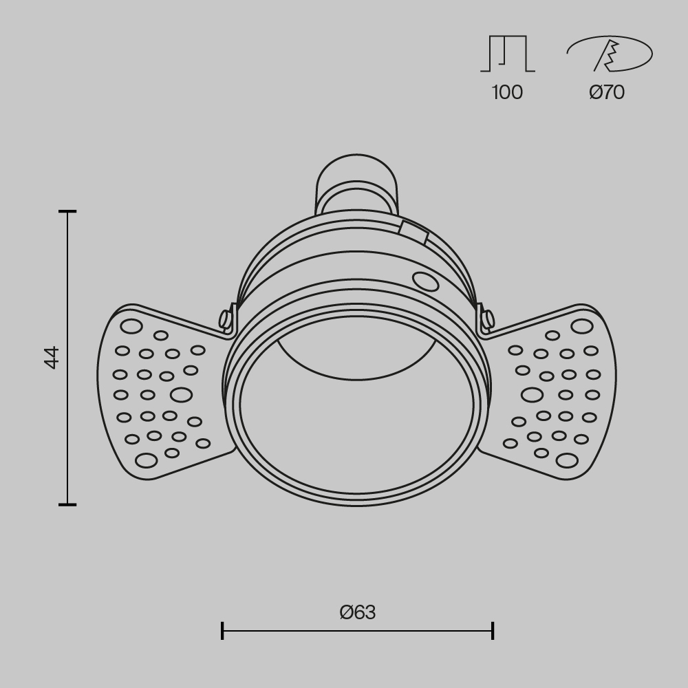 DL048-01W Spot ağ alüminium 1X50Vt D70mm REİF