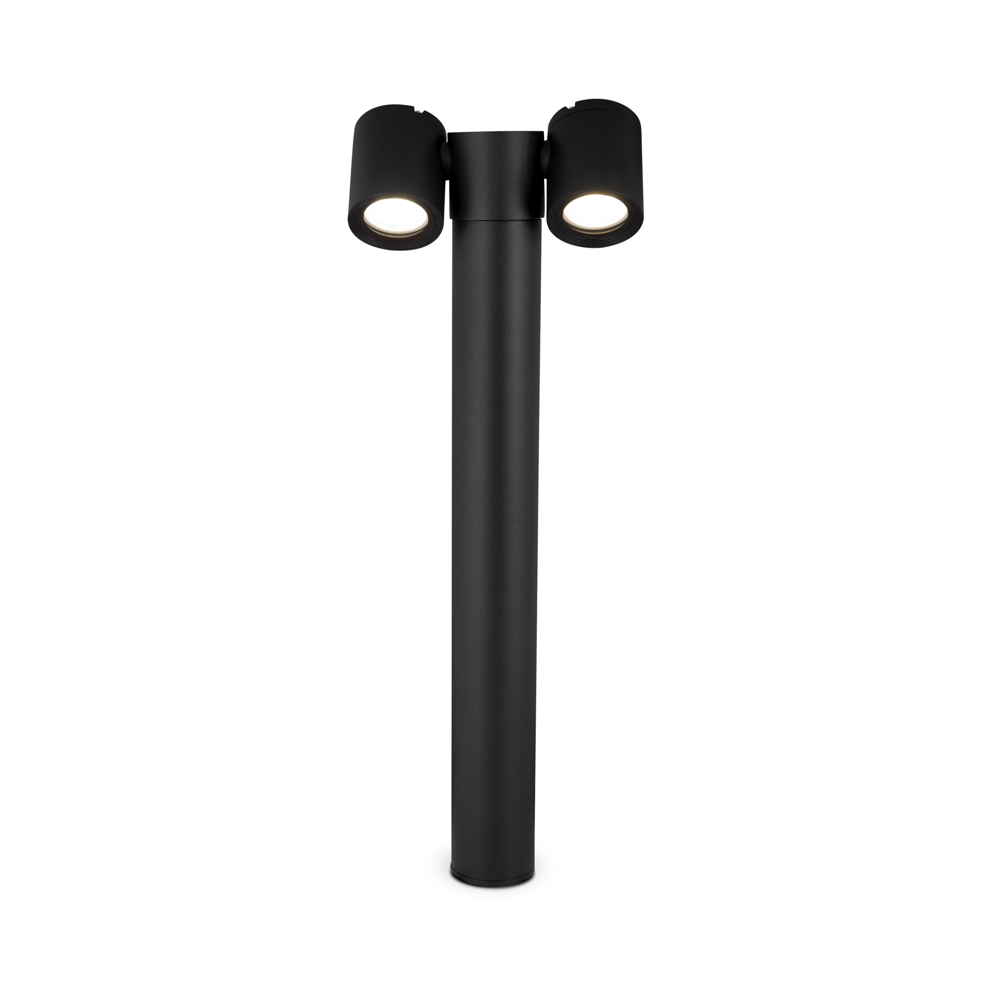 O010FL-02B Çöl işıq dirəyi qara alüminium 2X50Vt 55/20.5sm WALL STREET