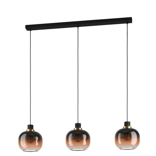 99615 Çilçıraq şüşə qara qəhvəyi 3X40Vt(E27) 110cm OİLELLA