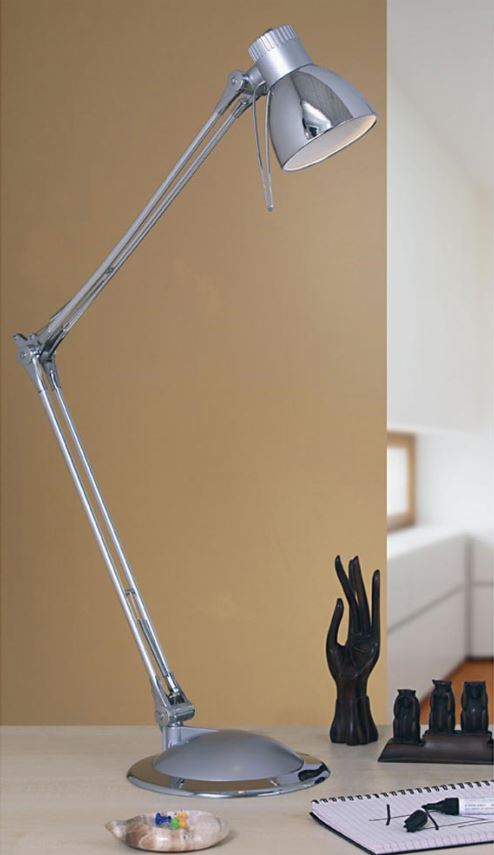 27191 Stolüstü lampa nikel metal1X50Vt 82sm PLANO