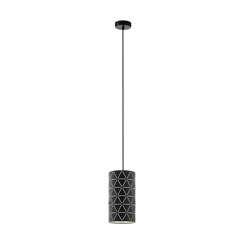 98352 Təkli asqı lampa polad polimer qara 1X40Vt 110sm RAMON