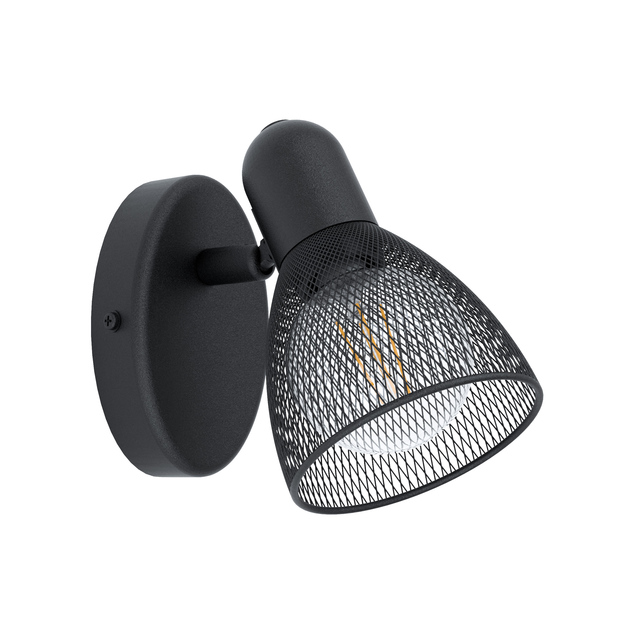 98621 Divar işığı polad qara 1X40Vt(E14) 11/7sm CAROVIGNO