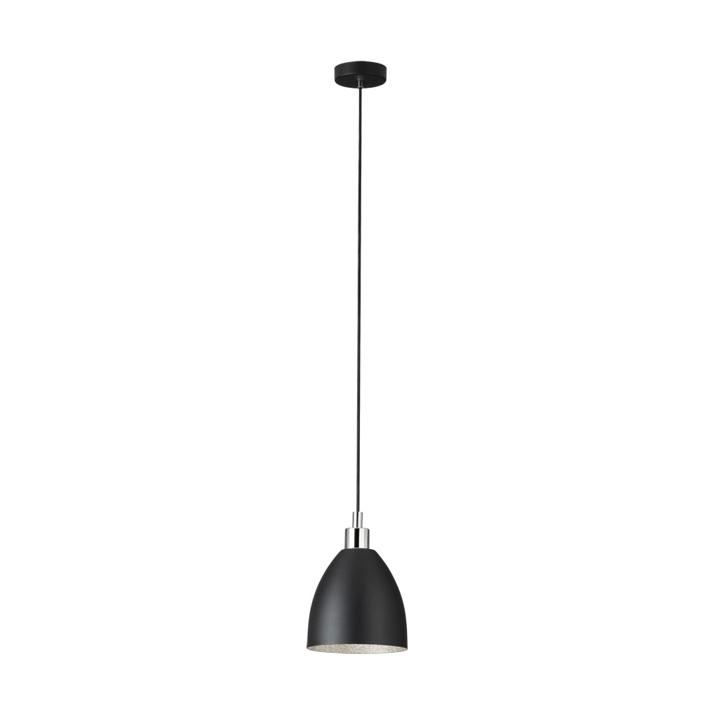 39487 Təkli asqı lampa qara polad 1X60W 110sm MAREPERLA