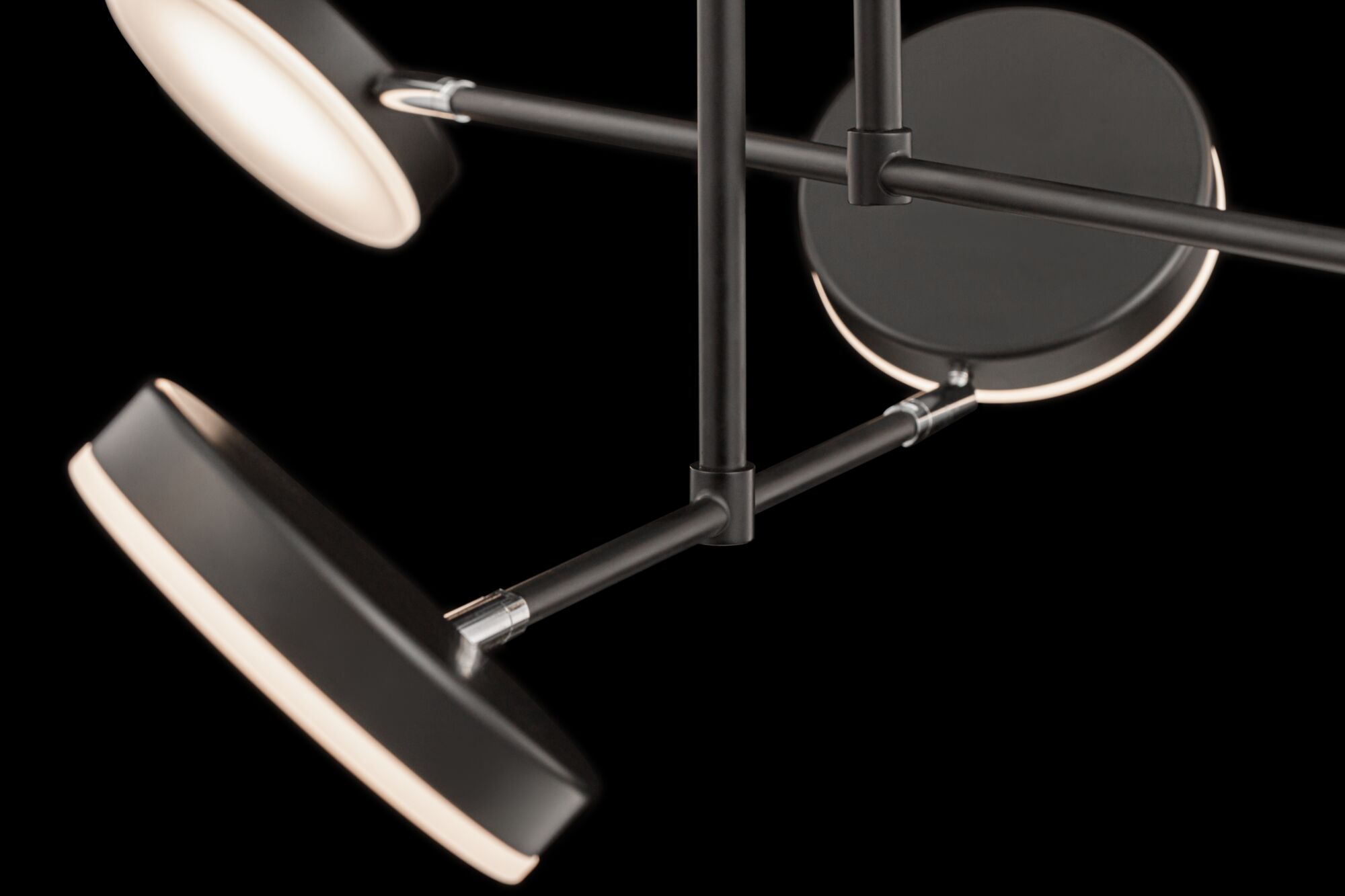 MOD070PL-L38B3K Çilçıraq qara metal ağ akril 6X6Vt 62/89/55sm FAD