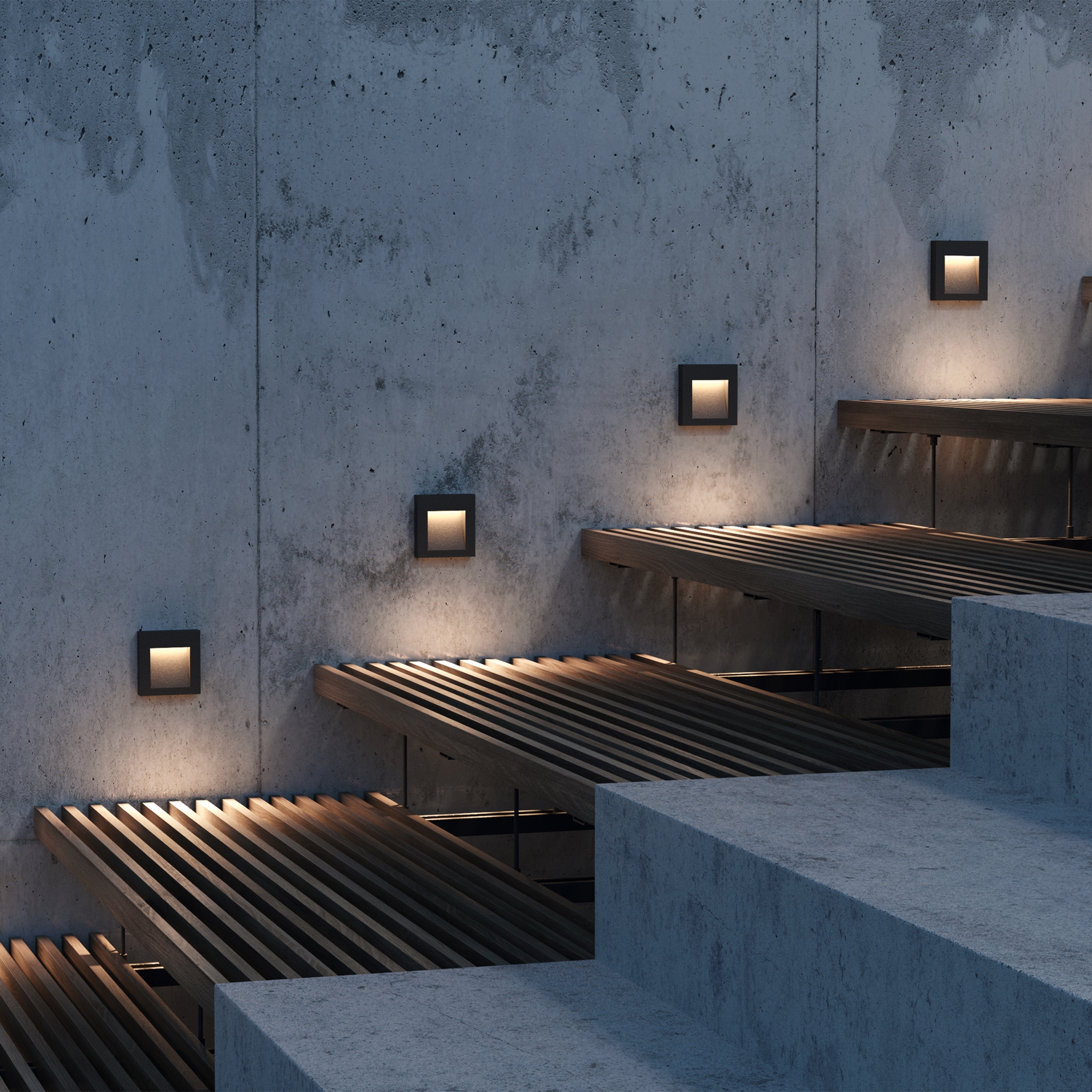 O038-L3B Spot qara alüminium 1X3Vt 5/68/63X63mm ARCA