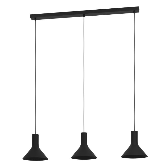 390219 Çilçıraq qara polad 3x28W 150sm MORESCANA
