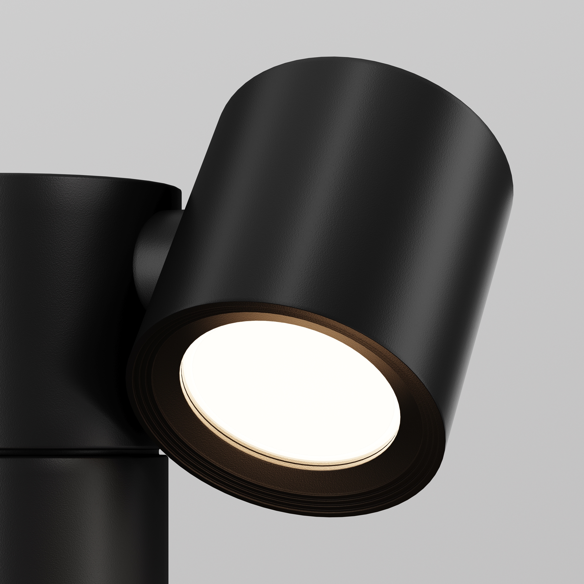 O010FL-02B Çöl işıq dirəyi qara alüminium 2X50Vt 55/20.5sm WALL STREET