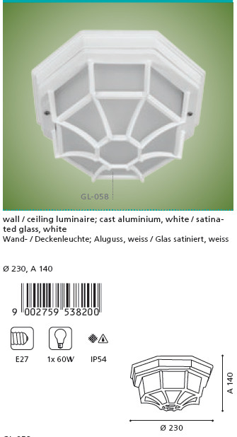 5382 Çöl divar işığı