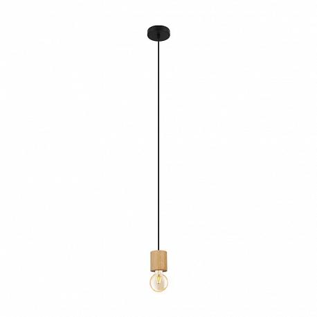 99078 Təkli asqı lampa qara polad taxta 1C28Vt 110sm TURIALDO