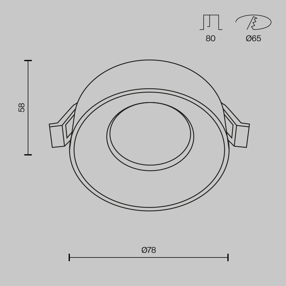 DL046-01W Spot ağ akril 1X10Vt d78mm PAULİNE