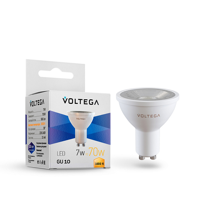 7060 Lampa ağ MR16 7W 2800K 38° GU10 VOLTEGA