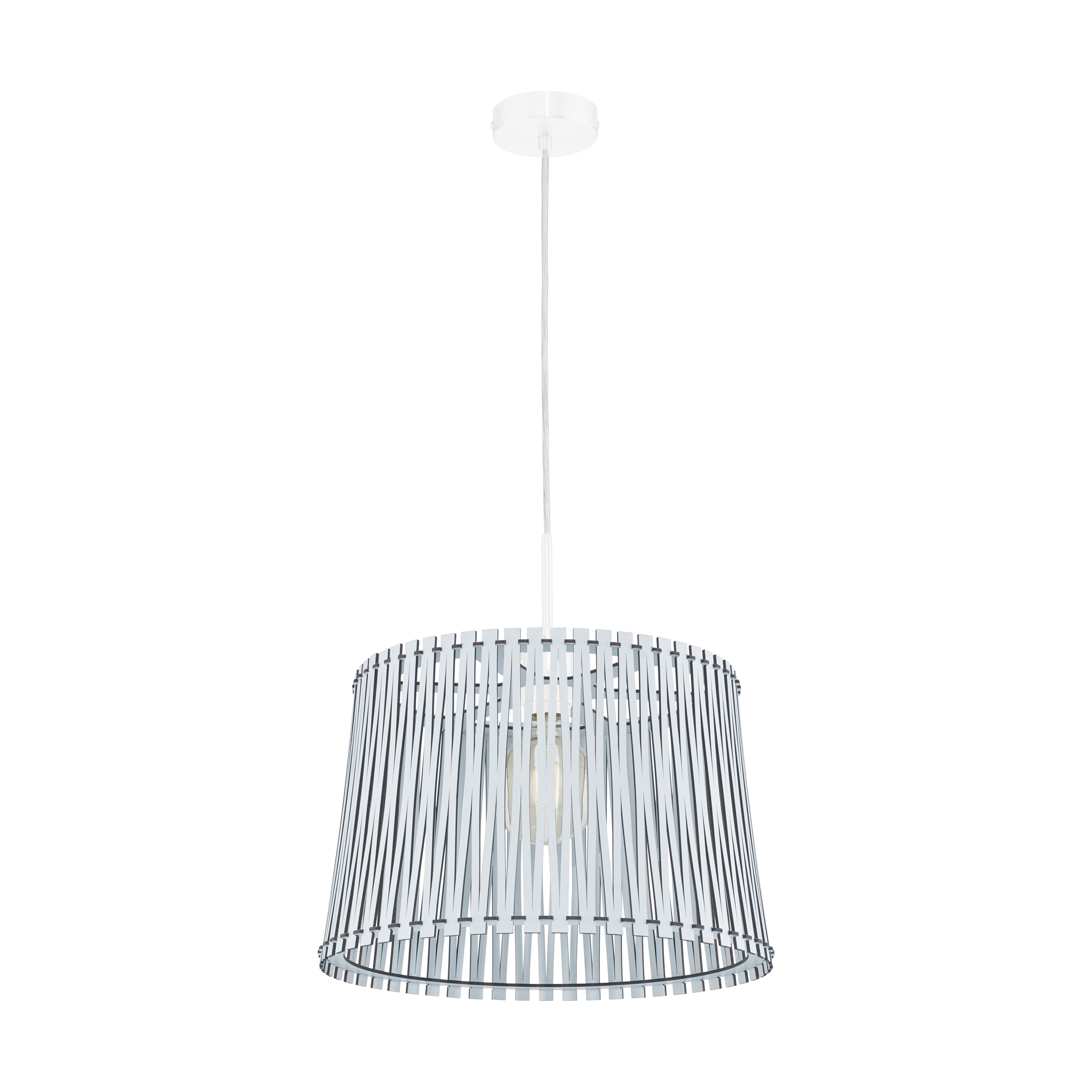 96873 Təkli asqı lampa polad ağ bal rəng 1X60W (E27) , Ø165, H1100 SCAZON