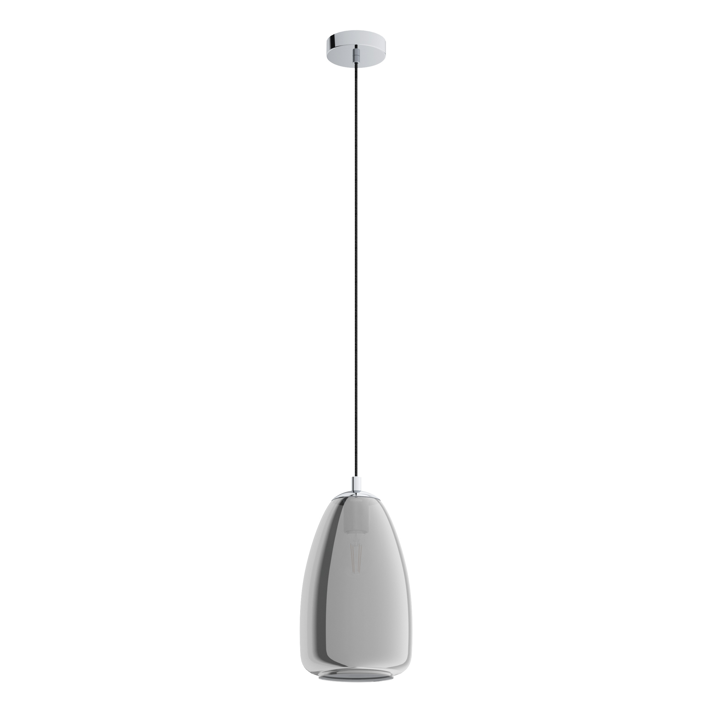 98615 təkli asqı boz şüşə qara metal 40W 110/20cm ALOBRASE