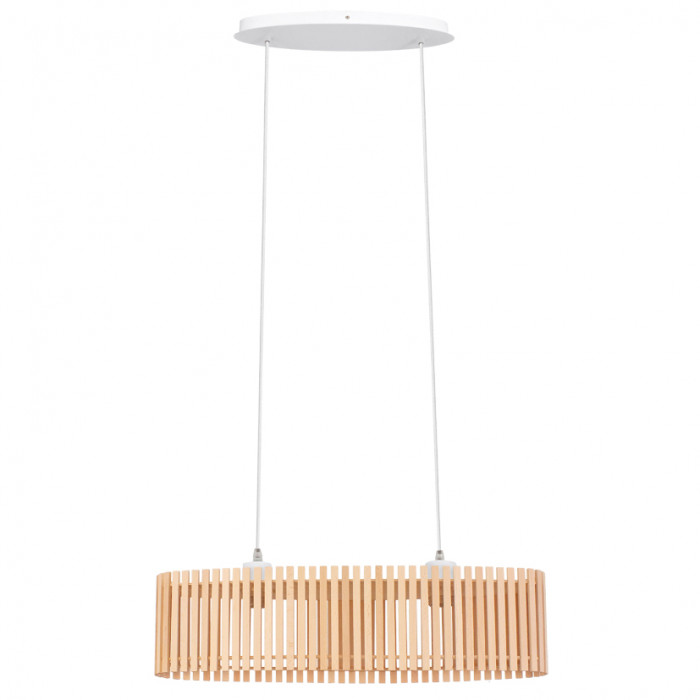 94032 Çilçıraq taxta polad ağ 2x60W 50/110sm NAROLA