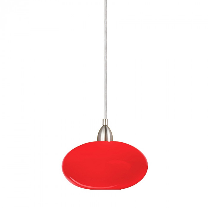 87266 çilçıraq qırmızı şüşə 1x60W 110sm