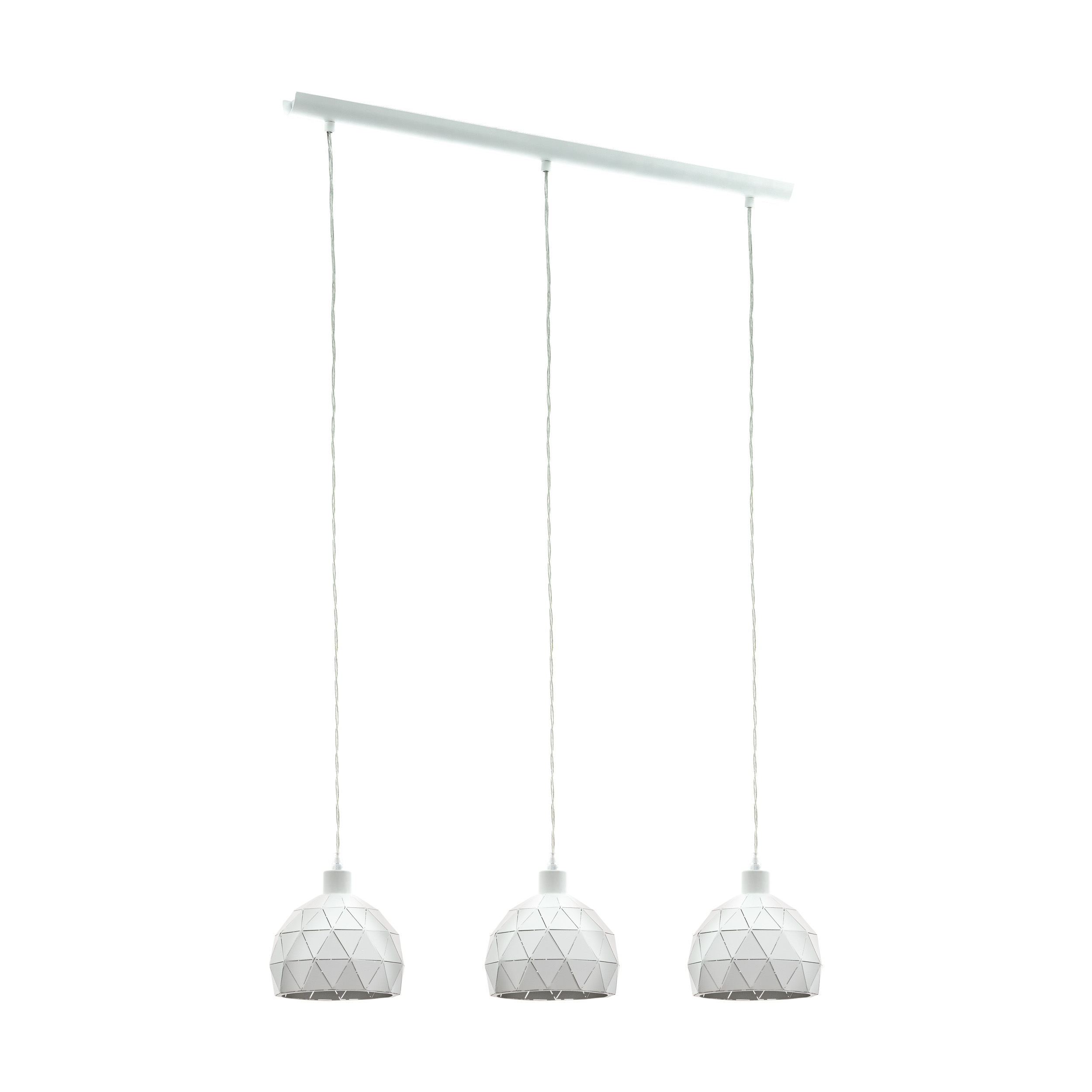 97857 Çilçıraq polad ağ 3X40W (E14) , L750, B170, H1100 ROCCAFORTE