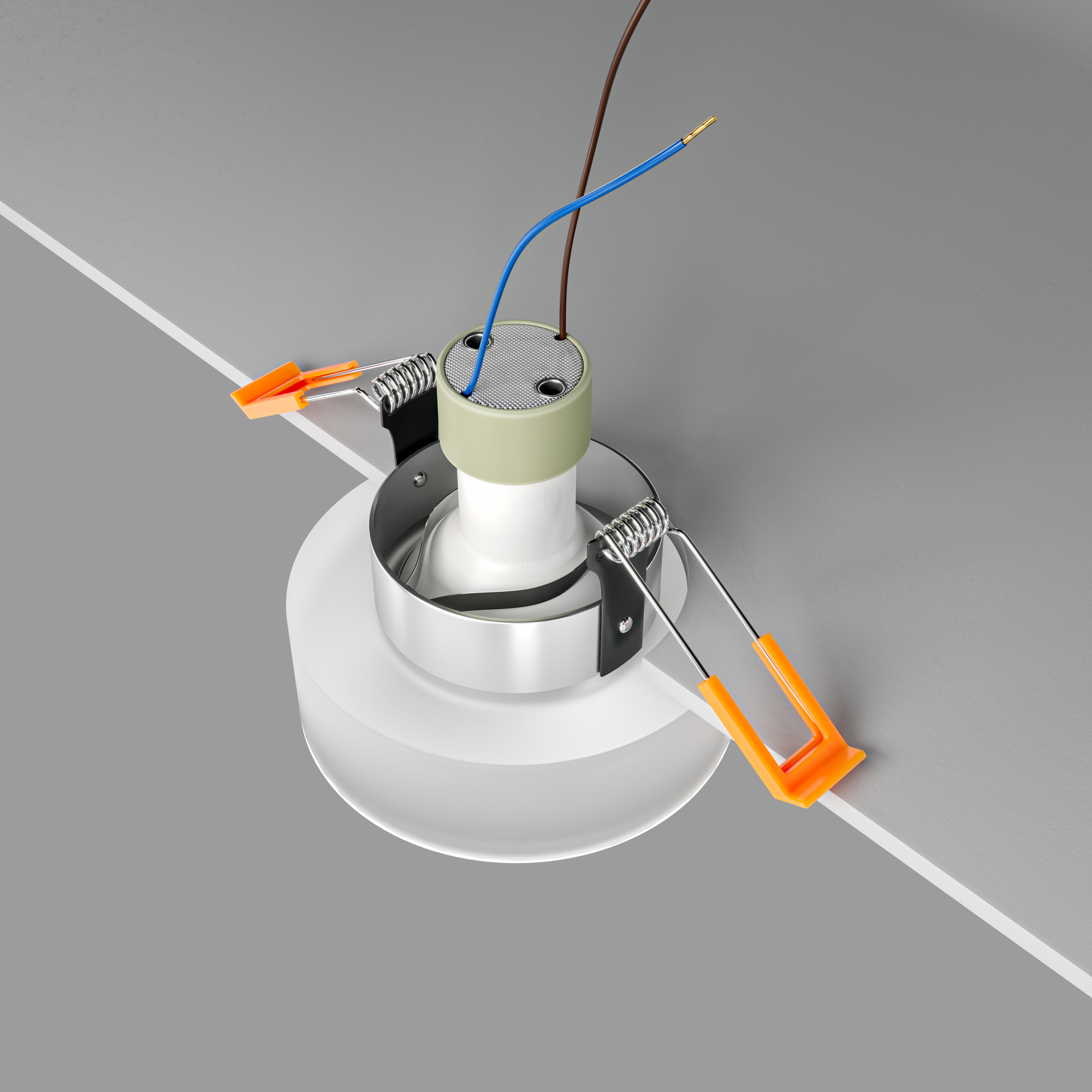 DL046-01W Spot ağ akril 1X10Vt d78mm PAULİNE