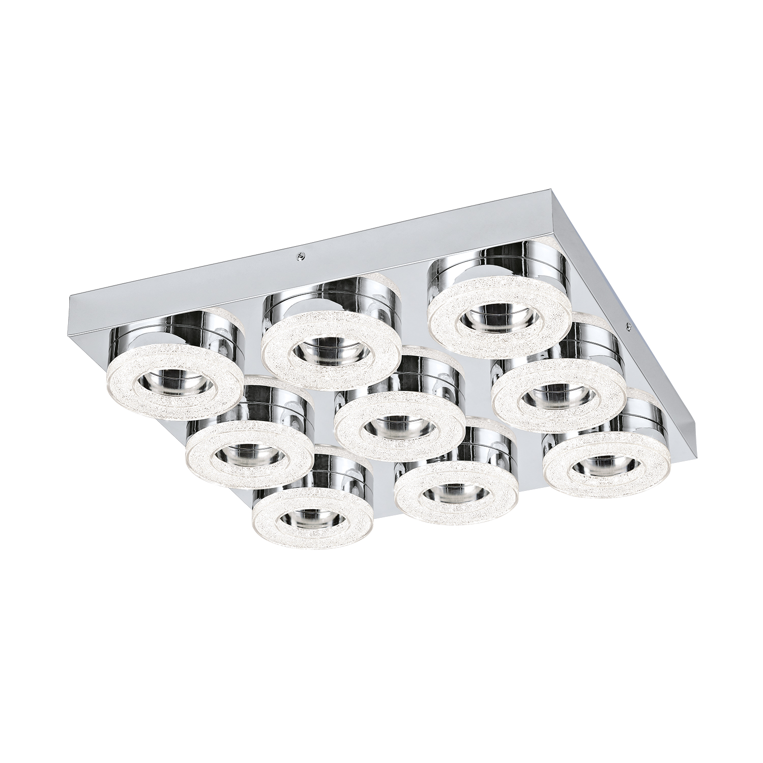 95665 Tavanüstü çilçıraq polad xrom 9X4W (LED) FRADELO