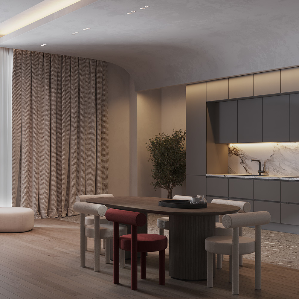 DL002-1-02-W Spot ağ alçı 3X35Vt 230/120mm Gyps Modern