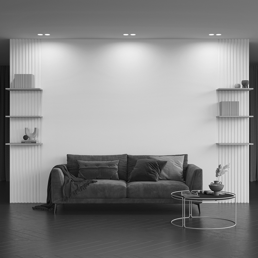 DL002-1-02-W Spot ağ alçı 3X35Vt 230/120mm Gyps Modern