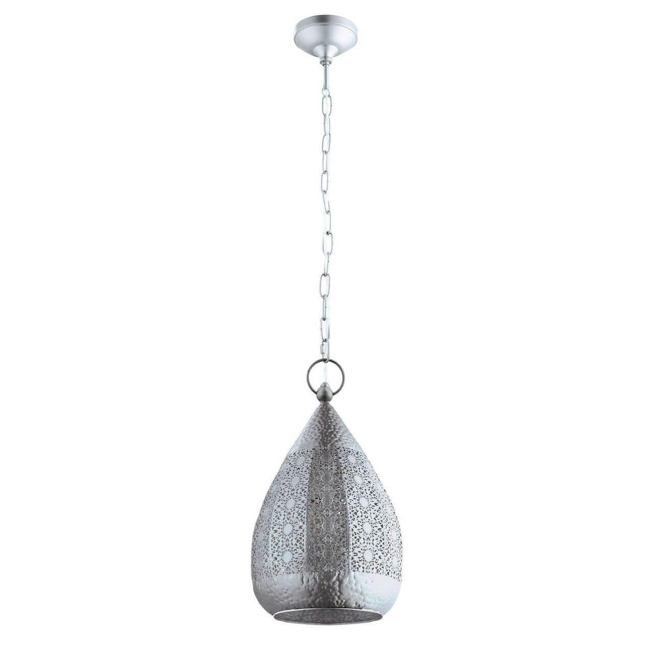 49708 Təkli asqı lampa gümüşü polad 1X60W 110sm MELİLLA