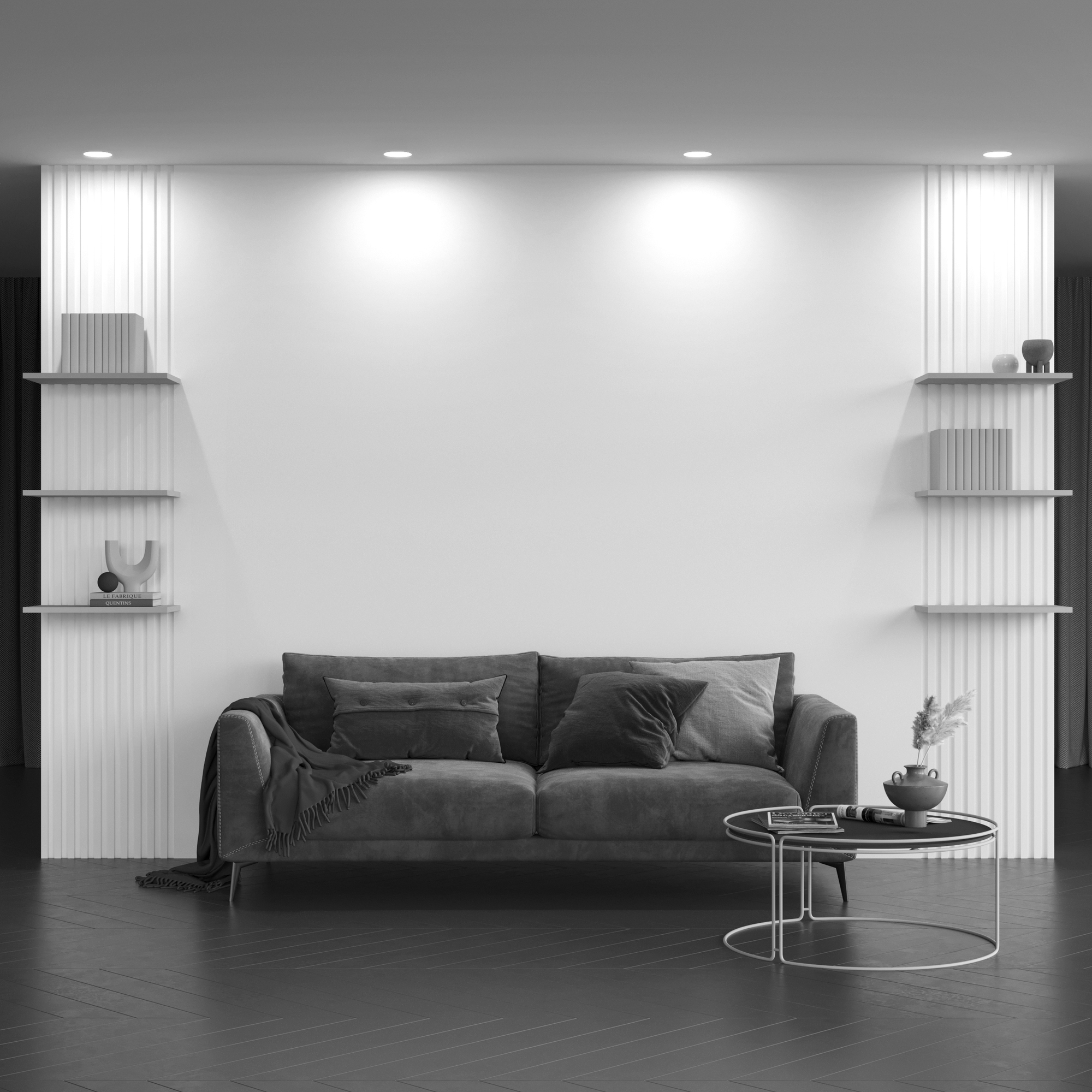 DL002-1-01W Spot ağ alçı 1X12Vt 130/117mm Gyps Modern