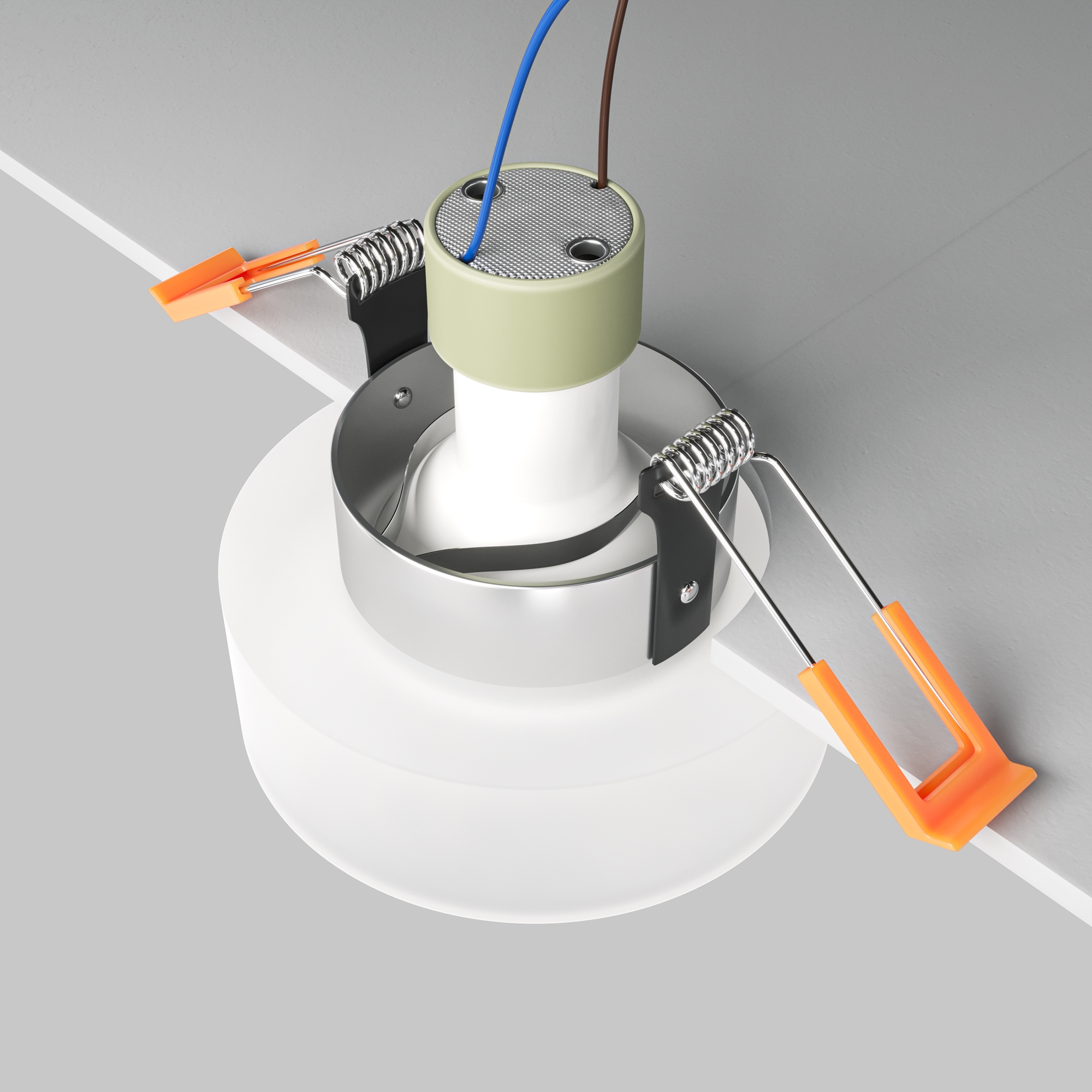 DL046-01W Spot ağ akril 1X10Vt d78mm PAULİNE