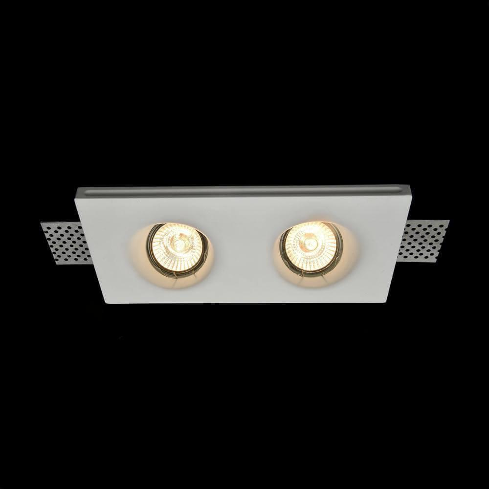 DL002-1-02-W Spot ağ alçı 3X35Vt 230/120mm Gyps Modern