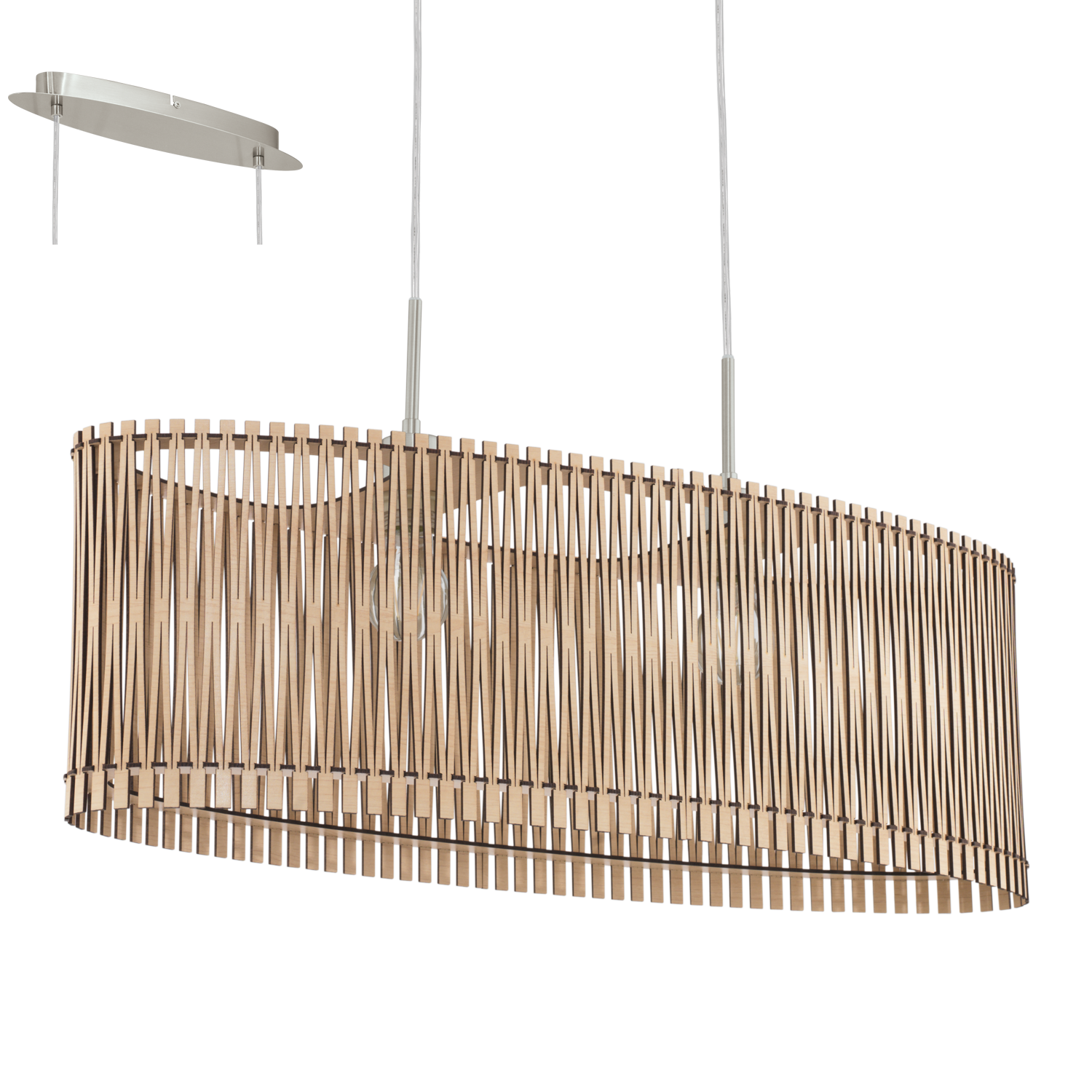 96194 Çilçıraq polad mat nikel 2X60W (E27) L775, B250, H1300 SENDERO