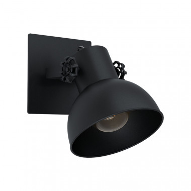 43431 Divar işığı qara polad qara taxta 1X28W 16/16sm BARNSTAPLE 1
