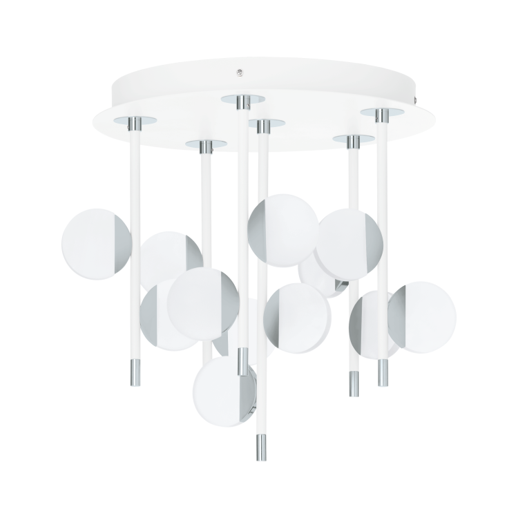 96968 Tavanüstü çilçıraq polad xrom ağ 12X2,2W (LED) , Ø395, H425 OLINDRA