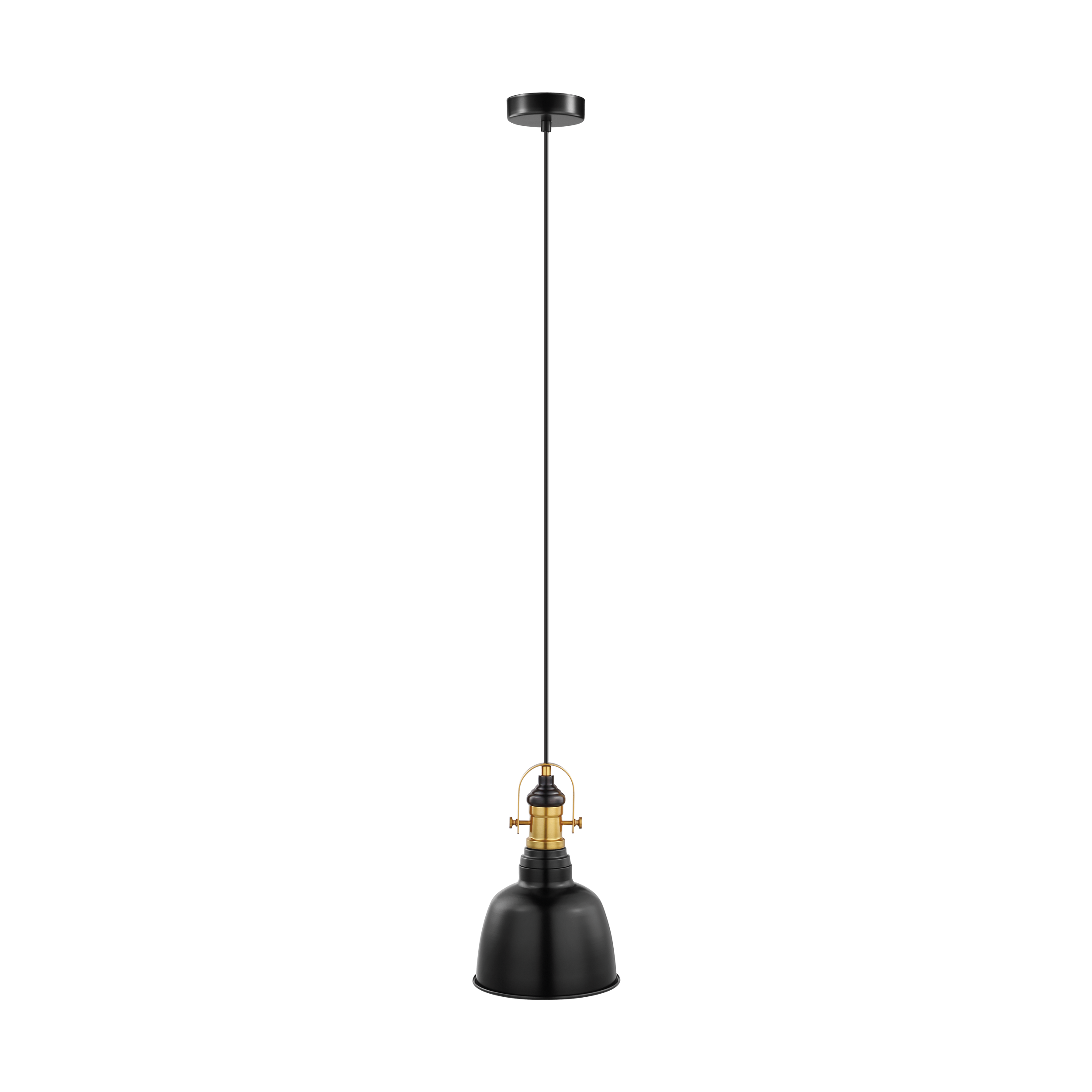49693 Təkli asqı lampa qara polad 60W 110sm GILWELL