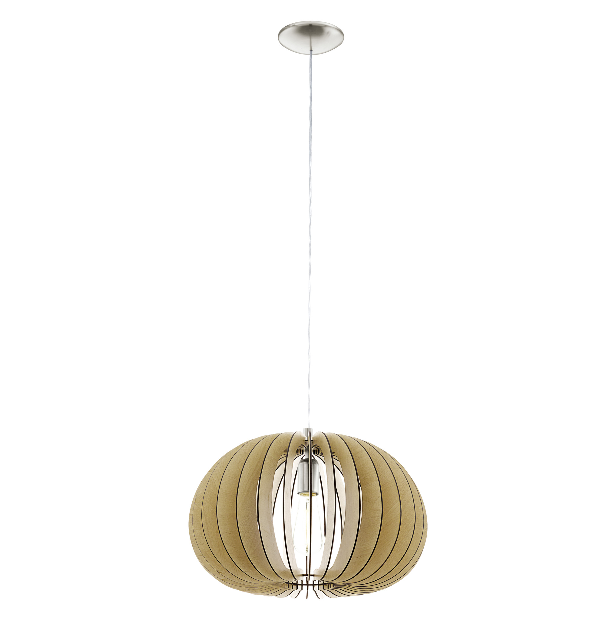 94767 Təkli asqı lampa polad mat nikel 1X60Vt 110sm COSSANO
