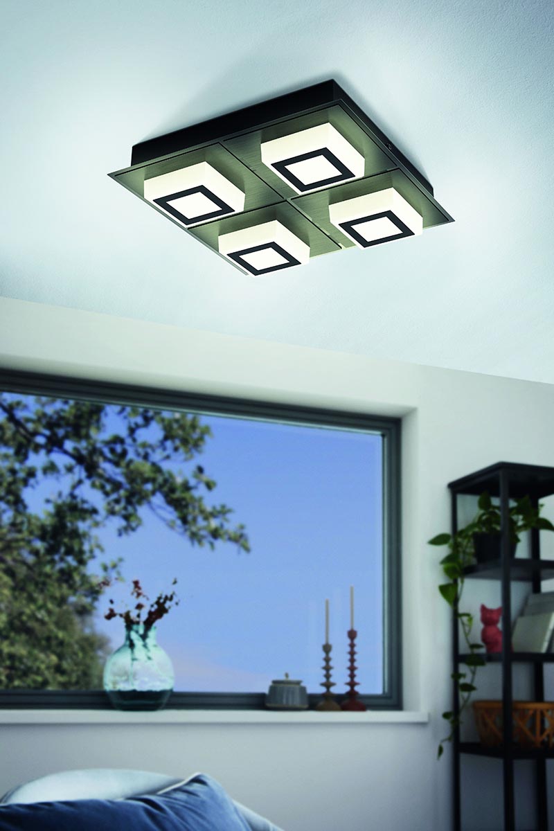 99364 Tavanüstü çilçıraq alüminium polad qara polimer 4X3.3Vt 6/25/25 MASİANO 1